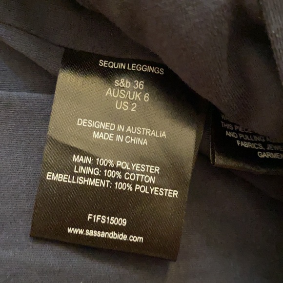 Sass & bide blue sparkle pants - Picture 7 of 7